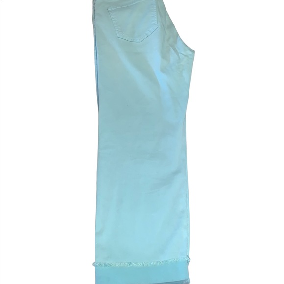 KUT from the Kloth Amy Cropped Straight Leg Women’s Cuffed Color Mint Size 14 - Picture 5 of 13